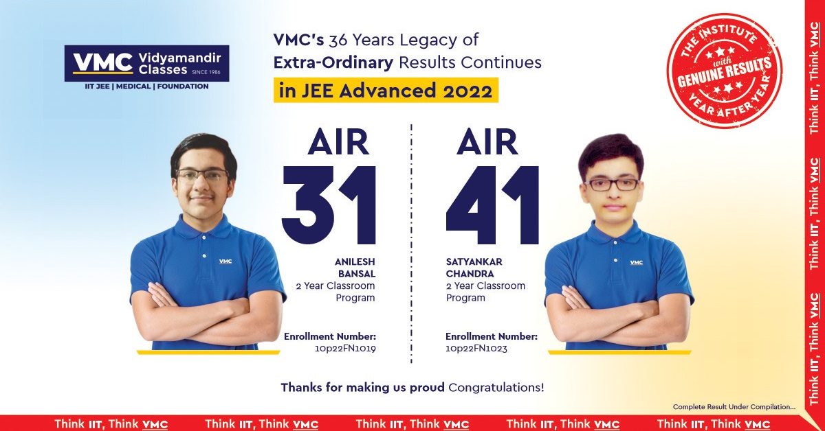 JEE Advanced 2022 results